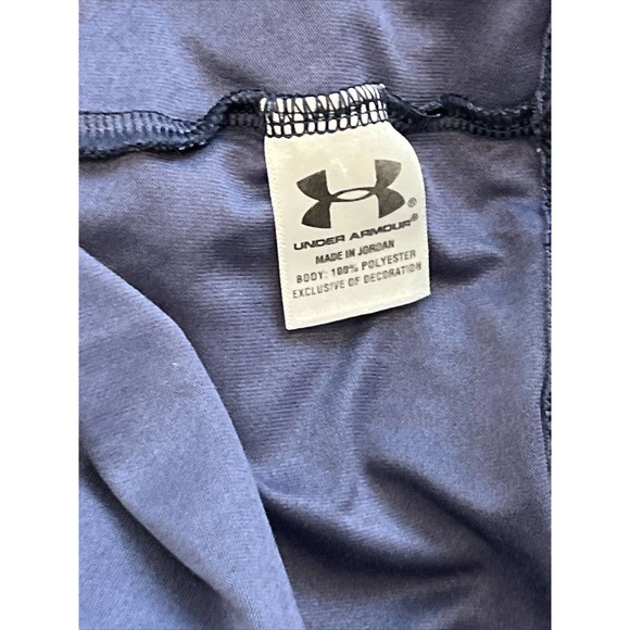 Under Armor Loose Heat Gear Navy Blue Crewneck Men's Size XL 100% Polyester - Picture 8 of 8